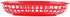 Catercare Plastic Fast Food Basket- Red- 240 x 130 x 50mm- Pack of 48